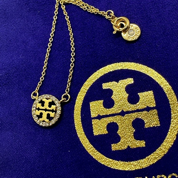Tory Burch Jewelry Tory Burch Gold Crystal Pav Necklace Poshmark